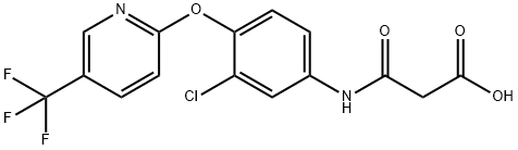 3-(3-CHLORO-4-([5-(TRIFLUOROMETHYL)-2-PYRIDINYL]OXY)ANILINO)-3-OXOPROPANOIC ACID Struktur