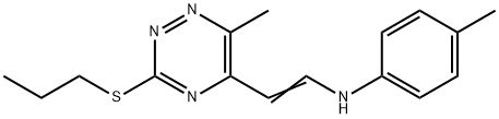 4-METHYL-N-(2-[6-METHYL-3-(PROPYLSULFANYL)-1,2,4-TRIAZIN-5-YL]VINYL)ANILINE Struktur