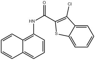 3-CHLORO-N-1-NAPHTHYL-1-BENZOTHIOPHENE-2-CARBOXAMIDE Struktur