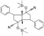 3A,6A-DIMETHYL-3,6-DIPHENYL-1,4-DI[(1,1,1-TRIMETHYLSILYL)OXY]PERHYDROPENTALENE-1,4-DICARBONITRILE Struktur