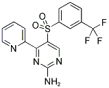 4-(PYRIDIN-2-YL)-5-[3-(TRIFLUOROMETHYL)BENZENESULPHONYL]-2-PYRIMIDINAMINE Struktur