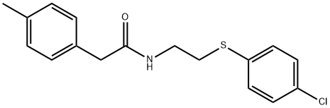 N-(2-[(4-CHLOROPHENYL)SULFANYL]ETHYL)-2-(4-METHYLPHENYL)ACETAMIDE Struktur