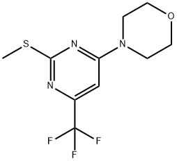 4-[2-(METHYLSULFANYL)-6-(TRIFLUOROMETHYL)-4-PYRIMIDINYL]MORPHOLINE Struktur