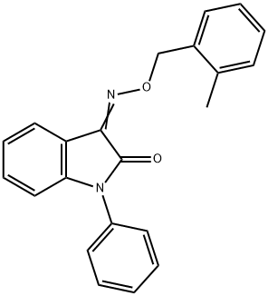 1-PHENYL-1H-INDOLE-2,3-DIONE 3-[O-(2-METHYLBENZYL)OXIME] Struktur