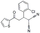 2-[1-(2-CHLORO-PHENYL)-3-OXO-3-THIOPHEN-2-YL-PROPYL]-MALONONITRILE Struktur