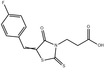 3-[5-(4-FLUORO-BENZYLIDENE)-4-OXO-2-THIOXO-THIAZOLIDIN-3-YL]-PROPIONIC ACID Struktur