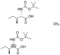 BOC-ILE-OH 1/2H2O Struktur