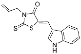 5-(INDOL-3-YLMETHYLENE)-3-PROP-2-ENYL-2-THIOXO-1,3-THIAZOLIDIN-4-ONE Struktur