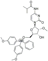 5'-O-(4,4'-DIMETHOXYTRITYL)-N4-ISOBUTYRYL-2'-O-METHYLCYTIDINE Struktur