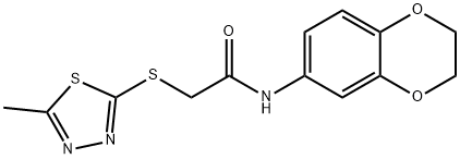 2-(3-METHYL(2,4,5-THIADIAZOLYLTHIO))-N-(4-OXACHROMAN-6-YL)ETHANAMIDE Struktur