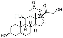 5-PREGNEN-3-BETA, 11-BETA, 17,21-TETROL-20-ONE 17-ACETATE Struktur