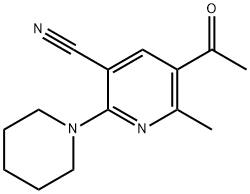 5-ACETYL-6-METHYL-2-PIPERIDINONICOTINONITRILE Struktur