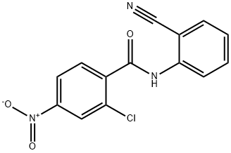 2-CHLORO-N-(2-CYANOPHENYL)-4-NITROBENZAMIDE Struktur