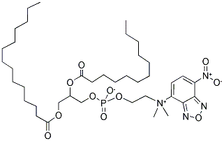 1-MYRISTOYL-2-[12-[(7-NITRO-2-1,3-BENZOXADIAZOL-4-YL)AMINO]DODECANOYL]-SN-GLYCERO-3-PHOSPHOCHOLINE Struktur