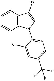 3-BROMO-1-[3-CHLORO-5-(TRIFLUOROMETHYL)-2-PYRIDINYL]-1H-INDOLE Struktur