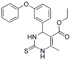 6-METHYL-4-(3-PHENOXY-PHENYL)-2-THIOXO-1,2,3,4-TETRAHYDRO-PYRIMIDINE-5-CARBOXYLIC ACID ETHYL ESTER Struktur