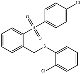 (4-CHLOROPHENYL)(2-([(2-CHLOROPHENYL)SULFANYL]METHYL)PHENYL)DIOXO-LAMBDA6-SULFANE Struktur