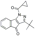 3-(TERT-BUTYL)-1-(CYCLOPROPYLCARBONYL)INDENO[2,3-D]PYRAZOL-4-ONE Struktur