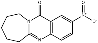 2-NITRO-7,8,9,10-TETRAHYDROAZEPINO[2,1-B]QUINAZOLIN-12(6H)-ONE Struktur