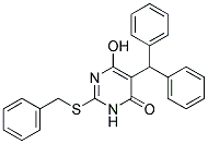 5-BENZHYDRYL-2-(BENZYLTHIO)-6-HYDROXYPYRIMIDIN-4(3H)-ONE Struktur