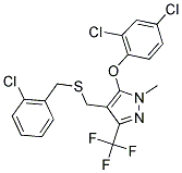 4-([(2-CHLOROBENZYL)SULFANYL]METHYL)-1-METHYL-3-(TRIFLUOROMETHYL)-1H-PYRAZOL-5-YL 2,4-DICHLOROPHENYL ETHER Struktur