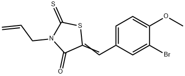 5-((3-BROMO-4-METHOXYPHENYL)METHYLENE)-3-PROP-2-ENYL-2-THIOXO-1,3-THIAZOLIDIN-4-ONE Struktur