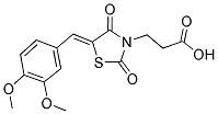 3-[5-(3,4-DIMETHOXY-BENZYLIDENE)-2,4-DIOXO-THIAZOLIDIN-3-YL]-PROPIONIC ACID Struktur