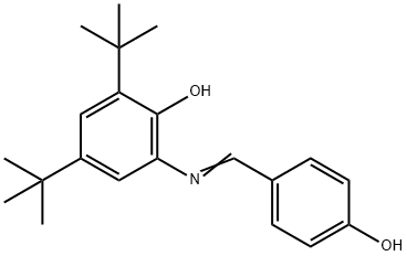 2,4-DI-TERT-BUTYL-6-[(4-HYDROXY-BENZYLIDENE)-AMINO]-PHENOL Struktur