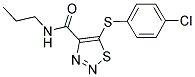 5-[(4-CHLOROPHENYL)SULFANYL]-N-PROPYL-1,2,3-THIADIAZOLE-4-CARBOXAMIDE Struktur