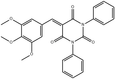 1,3-DIPHENYL-5-((3,4,5-TRIMETHOXYPHENYL)METHYLENE)-1,3-DIAZAPERHYDROINE-2,4,6-TRIONE Struktur