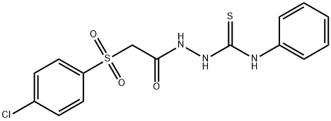 2-((4-CHLOROPHENYL)SULFONYL)-N-(((PHENYLAMINO)THIOXOMETHYL)AMINO)ETHANAMIDE Struktur