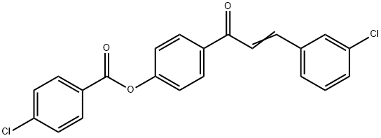 4-[3-(3-CHLOROPHENYL)ACRYLOYL]PHENYL 4-CHLOROBENZENECARBOXYLATE Struktur