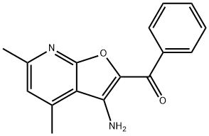 (3-AMINO-4,6-DIMETHYL-FURO[2,3-B]PYRIDIN-2-YL)-PHENYL-METHANONE Struktur