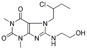 7-(2-CHLOROBUTYL)-8-[(2-HYDROXYETHYL)AMINO]-1,3-DIMETHYL-2,3,6,7-TETRAHYDRO-1H-PURINE-2,6-DIONE Struktur