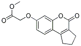 (4-OXO-1,2,3,4-TETRAHYDRO-CYCLOPENTA[C]CHROMEN-7-YLOXY)-ACETIC ACID METHYL ESTER Struktur