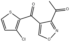 1-(4-[(3-CHLORO-2-THIENYL)CARBONYL]-3-ISOXAZOLYL)-1-ETHANONE Struktur