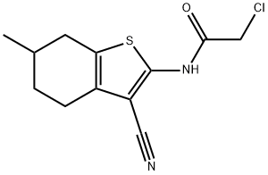 2-CHLORO-N-(3-CYANO-6-METHYL-4,5,6,7-TETRAHYDRO-BENZO[B]THIOPHEN-2-YL)-ACETAMIDE Struktur