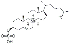 CHOLESTEROL 3-SULFATE, [CHOLESTEROL-26-14C] Struktur