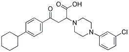 2-[4-(3-CHLOROPHENYL)PIPERAZINO]-4-(4-CYCLOHEXYLPHENYL)-4-OXOBUTANOIC ACID Struktur