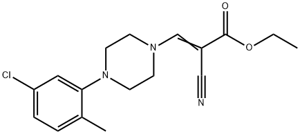 ETHYL 3-(4-(5-CHLORO-2-METHYLPHENYL)PIPERAZINYL)-2-CYANOPROP-2-ENOATE Struktur