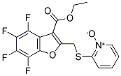 2-(([3-(ETHOXYCARBONYL)-4,5,6,7-TETRAFLUOROBENZO[B]FURAN-2-YL]METHYL)THIO)PYRIDINIUM-1-OLATE Struktur