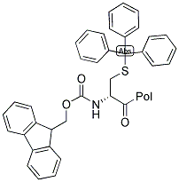 FMOC-D-CYS(TRT)-WANG RESIN Struktur