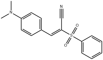 3-(4-(DIMETHYLAMINO)PHENYL)-2-(PHENYLSULFONYL)PROP-2-ENENITRILE Struktur