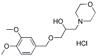 1-[(3,4-DIMETHOXYBENZYL)OXY]-3-MORPHOLIN-4-YLPROPAN-2-OL HYDROCHLORIDE Struktur