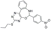 6-(4-NITROPHENYL)-3-(PROPYLTHIO)-6,7-DIHYDRO[1,2,4]TRIAZINO[5,6-D][3,1]BENZOXAZEPINE Struktur