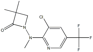 1-[[3-CHLORO-5-(TRIFLUOROMETHYL)-2-PYRIDINYL](METHYL)AMINO]-3,3-DIMETHYL-2-AZETANONE Struktur