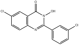 6-CHLORO-2-(3-CHLOROPHENYL)-3-HYDROXY-4(3H)-QUINAZOLINONE Struktur