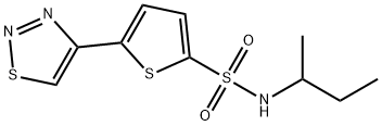 N-(SEC-BUTYL)-5-(1,2,3-THIADIAZOL-4-YL)-2-THIOPHENESULFONAMIDE Struktur