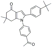 1-(4-ACETYLPHENYL)-2-(4-(TERT-BUTYL)PHENYL)-6,6-DIMETHYL-5,6,7-TRIHYDROINDOL-4-ONE Struktur