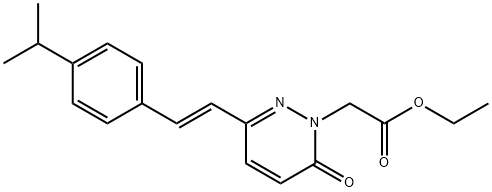 ETHYL 2-[3-(4-ISOPROPYLSTYRYL)-6-OXO-1(6H)-PYRIDAZINYL]ACETATE Struktur